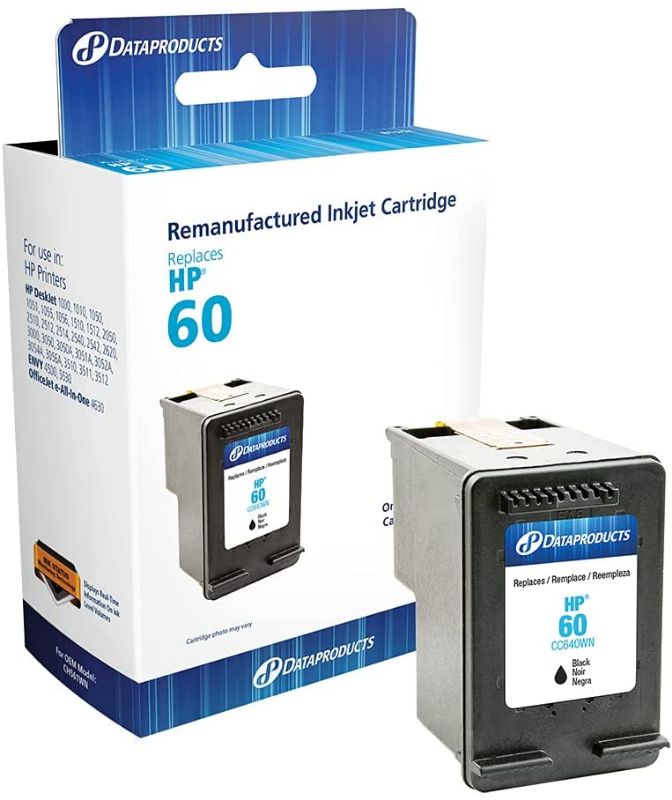 Photo 1 of Dataproducts DPC640WN Remanufactured Ink Cartridge Replacement for HP #60 (CC640WN) (Black)
