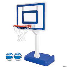Photo 1 of GoSports Splash Hoop ELITE Swimming Pool Basketball Hoop; Huge 44” x 32” Pro Style Backboard with Steel Rim and Weighted Base, Includes 2 Water Basketballs and Pump, Adjustable Height
