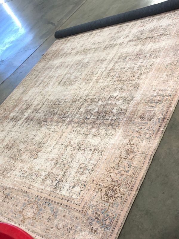 Photo 2 of Amber Lewis X Loloi Georgie Collection GER-02 Ocean / Sand 7'6" X 9'6" Area Rug
