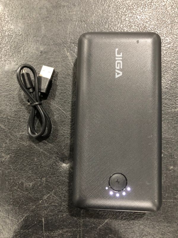 Photo 2 of JIGA 30000mAh Portable Charger, Fast Charging Power Bank with 3 Outputs & 3 Inputs & Flashlight, Ultra High Capacity External Battery Pack Compatible with iPhone, Samsung, iPad etc
