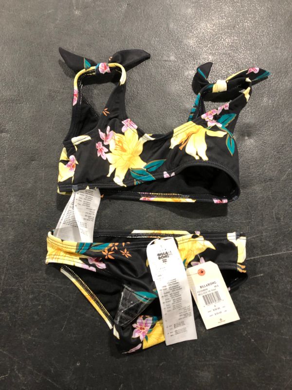 Photo 2 of Billabong Kids Wild Side Tie Tank Two-Piece Swim (Little Kids/Big Kids) (Multi) Girl's Swimwear Sets Size 4
