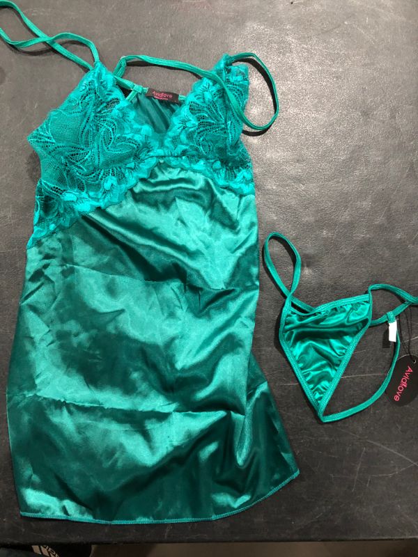 Photo 2 of Avidlove Lingerie for Women Santa Green Lingerie Babydoll Xmas Clause Negligee Sleepwear Large
