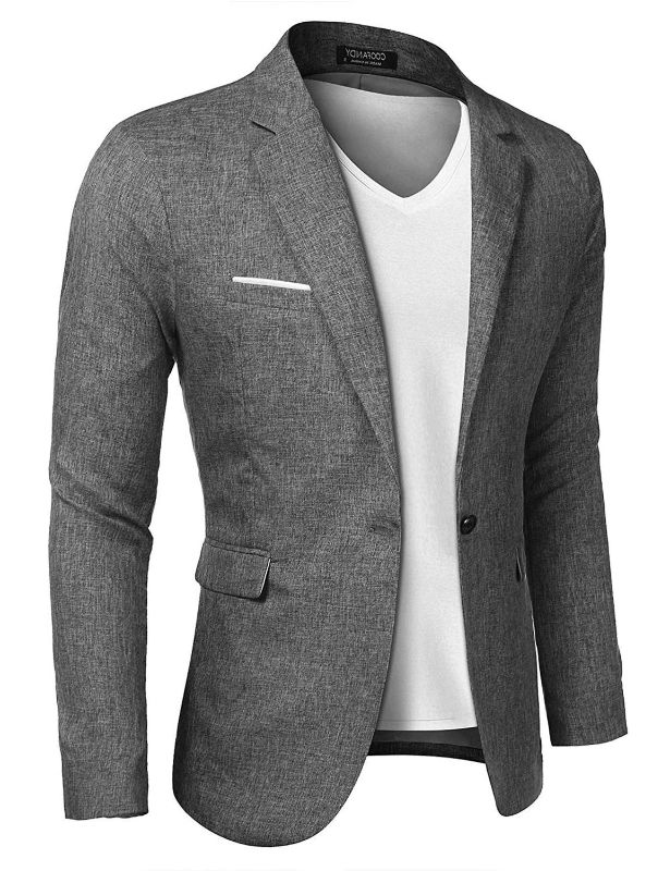 Photo 1 of COOFANDY Men's Casual Suit Blazer Jackets Lightweight Sports Coats One Button size SMALL