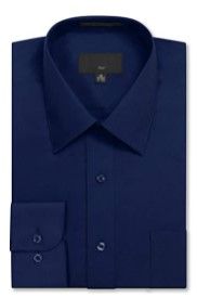 Photo 1 of Allsense Men's Long Sleeve Regular Fit Dress Shirts 16-16.5N 32-33S NAVY BLUE