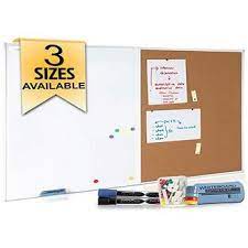 Photo 1 of Besso Boards White Board and Cork Board Combination 48 x 36, Large Magnetic Bulletin Board for Home or Office