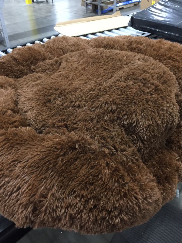 Photo 2 of Best Friends by Sheri The Original Calming Donut Cat and Dog Bed in Shag or Lux Fur, Machine Washable, High Bolster, XL