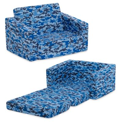 Photo 1 of Cozee 2-in-1 Convertible Sofa to Lounger in Blue Camo - Delta Children 208220-5061
