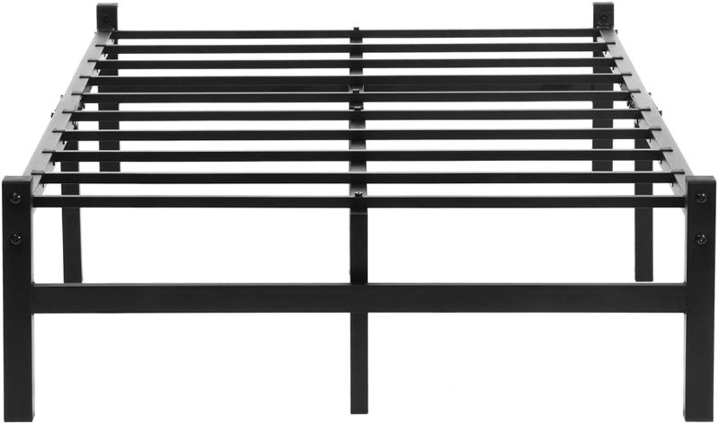 Photo 1 of GreenForest Bed Frame Twin Size 14 inch, Heavy Duty Metal Platform Bed Base Mattress Foundation Boxspring Replacement, Black
