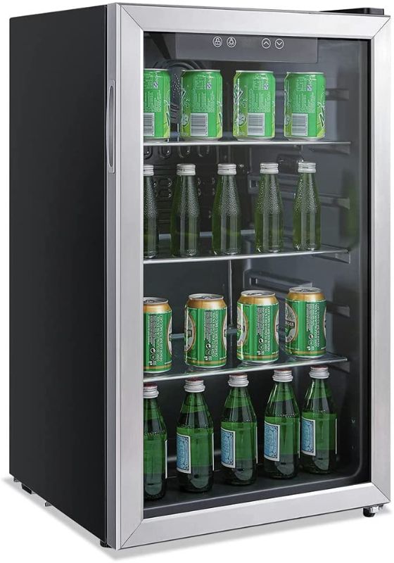 Photo 1 of Alera JC-90VEL-F 3.4 cu. ft. Beverage Cooler - Stainless Steel/Black
