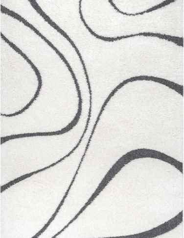 Photo 1 of Beige Shaggy Curves 5' 3" x 7' 6" Area Rug
