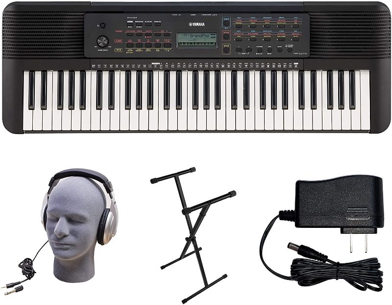 Photo 1 of Yamaha PSR-E273 PKS 61-Key Premium Keyboard Pack with Power Supply, X-Style Stand, and Headphones (YAM PSRE273
