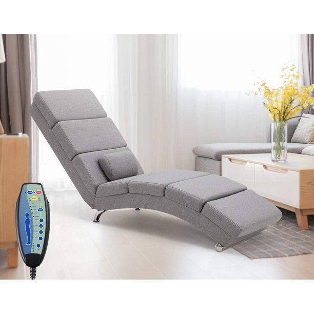 Photo 1 of Yoleny Heated Massage Chair, Electric Recliner Chaise Lounge for Living Room, Gray
