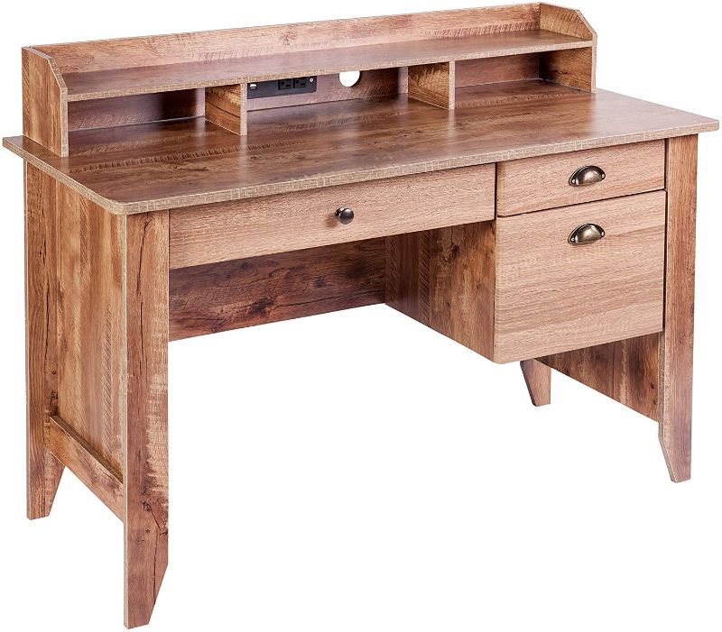 Photo 1 of OneSpace Eleanor Executive Desk Classic Oak
