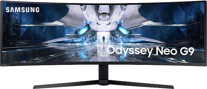 Photo 1 of SAMSUNG 49" Odyssey Neo G9 G95NA Gaming Monitor, 4K UHD Mini LED Display, Curved Screen, 240Hz, 1ms, G-Sync and FreeSync Premium Pro, LS49AG952NNXZA, White
