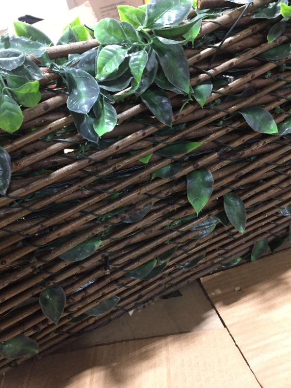 Photo 4 of Expandable Fence Privacy Screen for Balcony Patio Outdoor,Decorative Faux Ivy Fencing Panel,Artificial Hedges (Single Sided Leaves)
