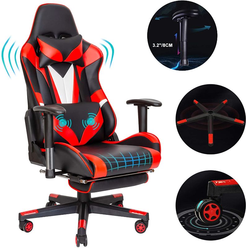 Photo 1 of Scurrty Professional Gaming Ergonomic Office Chair -Reclining Adjustable with F
