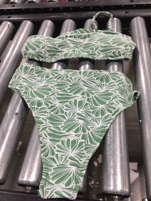 Photo 1 of Floral Print High Waisted Bikini Swimsuit (S)
