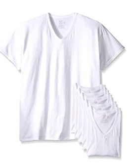 Photo 1 of Fruit of the Loom Mens Classic V-Neck T-Shirt 6 Pack
