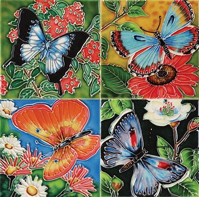 Photo 1 of BENAYA HAND CRAFTED CERAMIC COASTERS BUTTERFLIES