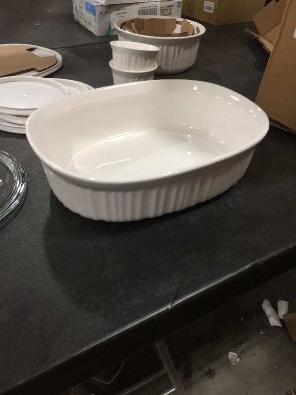 Photo 3 of CorningWare French White Round and Oval Ceramic Bakeware, 12-Piece