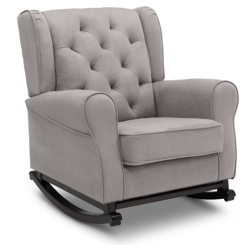 Photo 1 of Delta Children Emma Nursery Baby Rocking Chair, Dovey Gray
