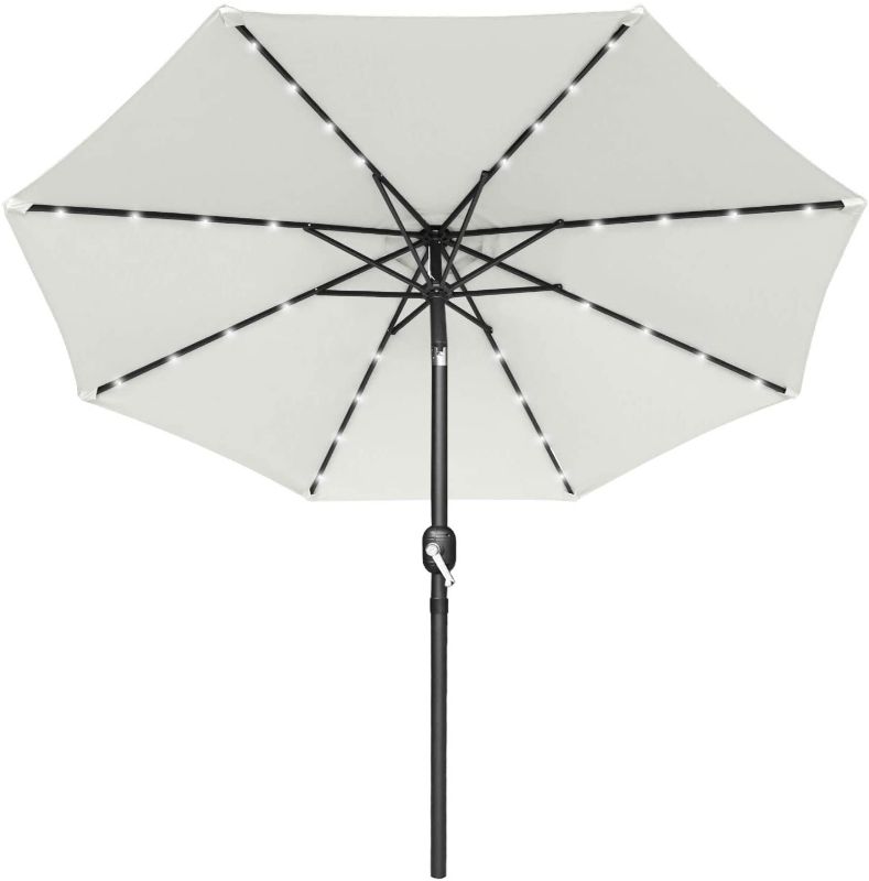 Photo 1 of ABCCANOPY 7.5FT LED UMBRELLA 
LIGHT GRAY 