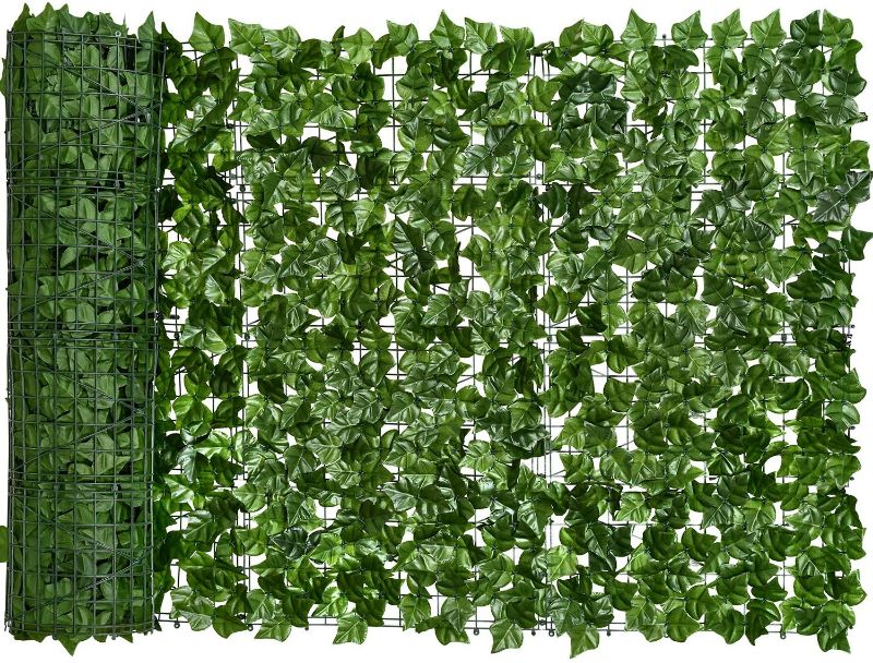 Photo 1 of DearHouse 4x8 Artificial Ivy Privacy Fence Screen, Artificial Hedges Fence and Faux Ivy Vine Leaf Decoration for Outdoor Garden Decor