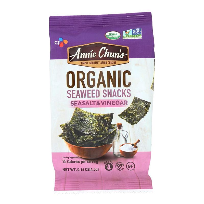 Photo 1 of Annie Chun's Seaweed Snack - Sea Salt and Vinegar - Case of 12 - .16 oz. EXP. SEP 11 2021 
