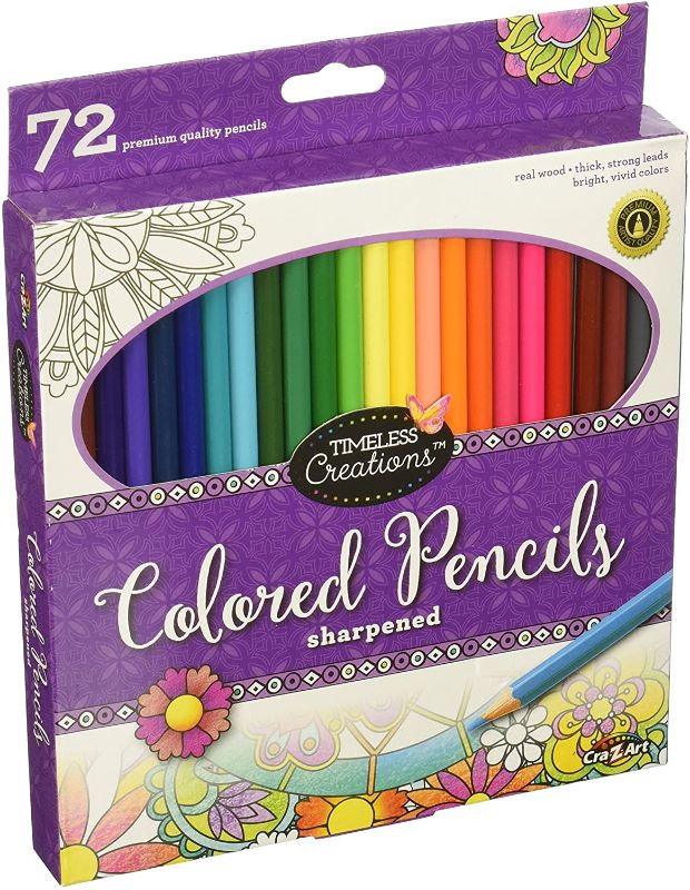 Photo 1 of Cra-Z-Art Timeless Creations Pre-Sharpened 72ct Colored Pencils, Assorted Colors Great for Children and Adults
