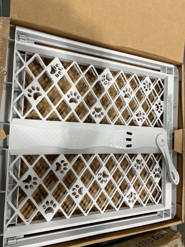 Photo 1 of MYPET North States Paws 40" Portable Pet Gate: Expands & Locks in Place with no Tools. Pressure Mount. Fits 26"- 40" Wide
