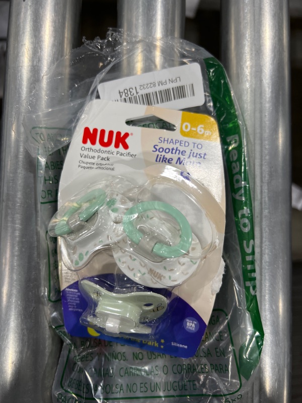 Photo 2 of NUK Orthodontic Pacifier Value Pack, Boy, 0-6 Months, 3-Pack