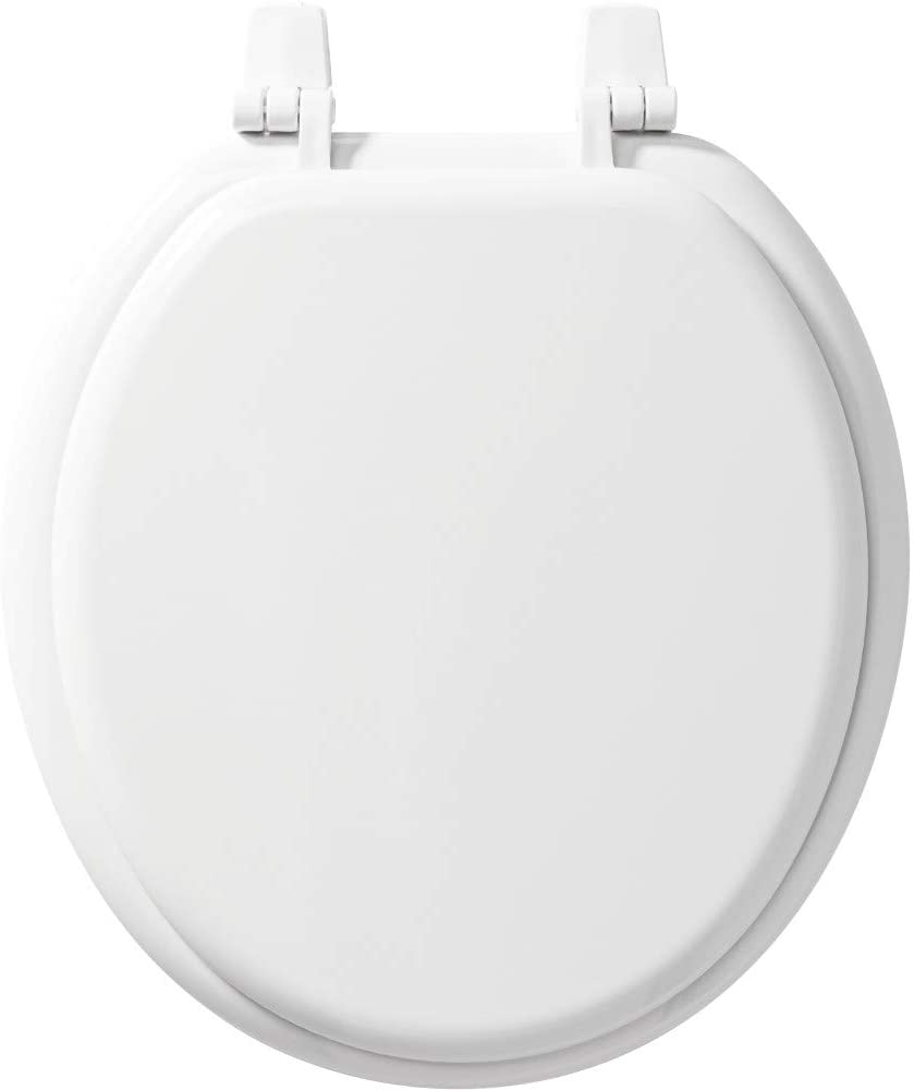 Photo 1 of BEMIS 400TTA 000 Economy Toilet Seat, Durable Enameled Wood, ROUND, White