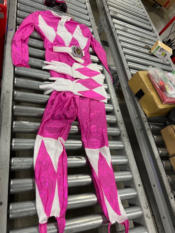 Photo 2 of Disguise Sabans Mighty Morphin Power Rangers Pink Ranger Sassy Bodysuit Costume SIZE S 4 6