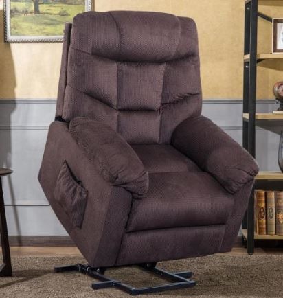 Photo 1 of Dark Brown Power Lift Upholsterey Recliner Chair
