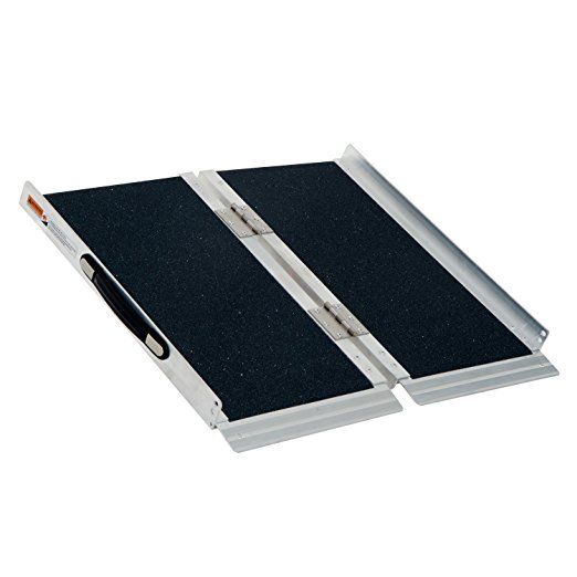 Photo 1 of  Lightweight Aluminum Portable Skid-proof PVC Carpeted Folding Wheelchair Ramp 2