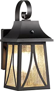 Photo 1 of 3pk CLOUDY BAY 120V Outdoor Wall Lantern with Dusk To Dawn Photocell, Includes LED Filament Bulb,Oil Rubbed Bronze
