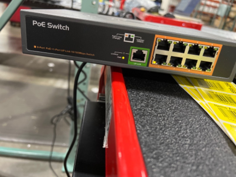 Photo 3 of BV-Tech 8 Port PoE Unmanaged Switch + 1 Ethernet Uplink – 150W – 802.3af – POE-SW801
