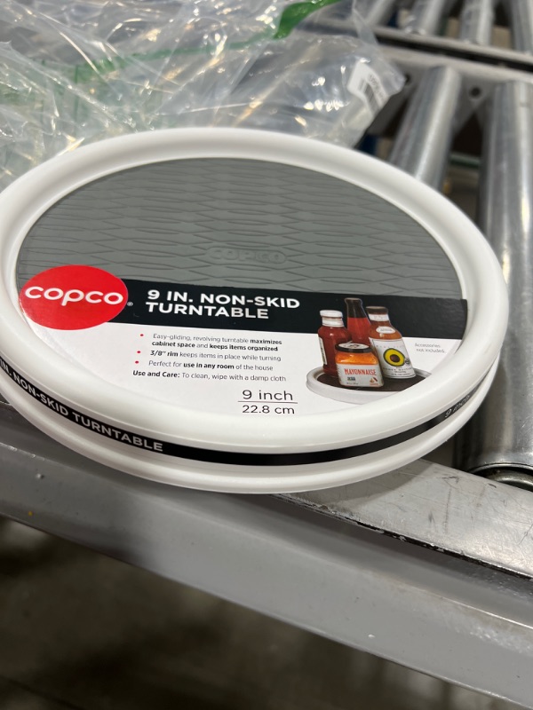 Photo 2 of Copco 9-inch Non-stick Turntable in White and Gray
