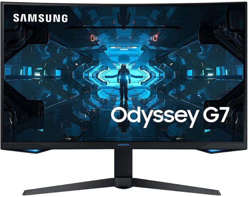 Photo 1 of SAMSUNG Odyssey G7 Series 27-Inch WQHD (2560x1440) Gaming Monitor, 240Hz, Curved, 1ms, HDMI, G-Sync, FreeSync Premium Pro (LC27G75TQSNXZA)
