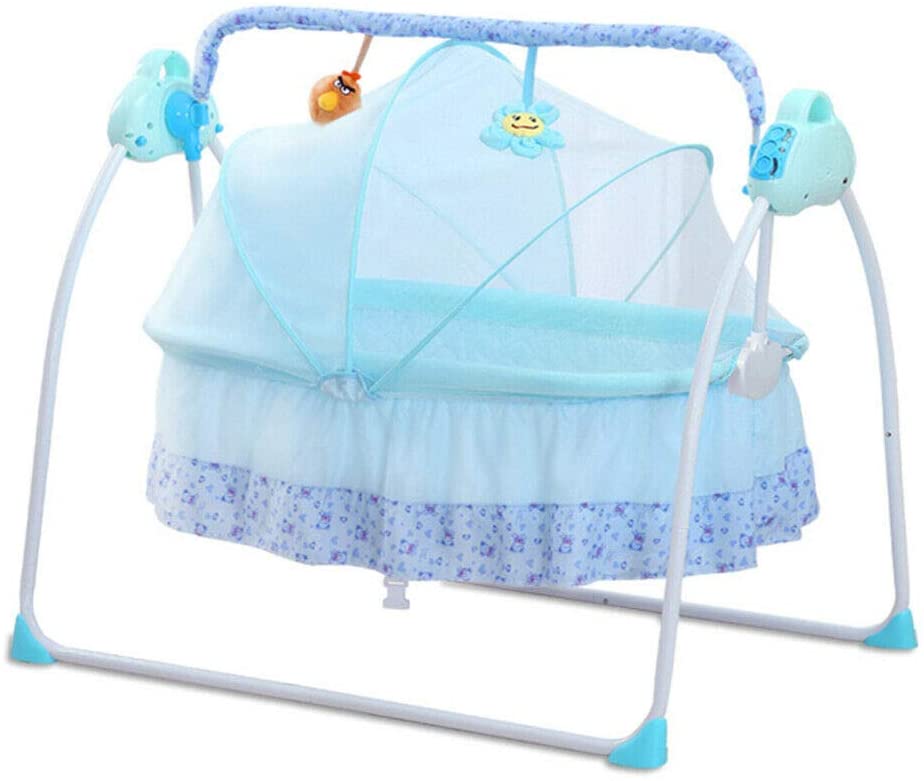 Photo 1 of Electric Crib Cradle Newborn Cradle Swings Rocking Chair Bassinet Infant Bed Cot Crib Basket 0-18 Months Portable Crib with Music
