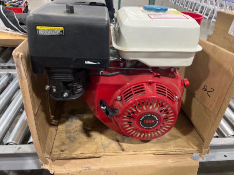 Photo 3 of 15 HP 420cc 4-Stroke OHV Gas Engine Horizontal Shaft Gas Engine Motor 9kw/3600r/min 190F Gasoline OHV Motor with Manual Recoil Starter (Red