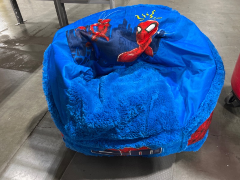 Photo 2 of Children Spider-Man Cozee Fluffy Chair with Memory Foam Seat, Kid Size