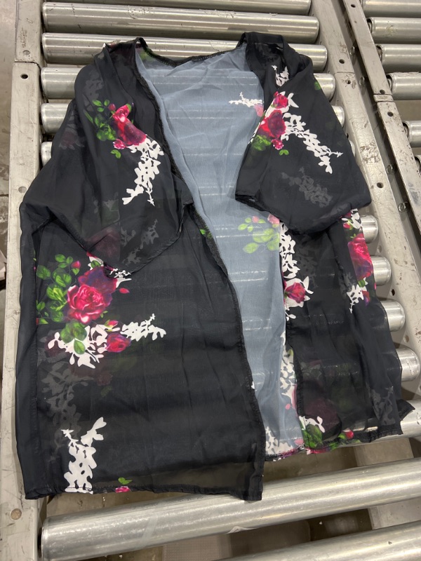 Photo 1 of Women's Black floral see through cardigan Size-M 