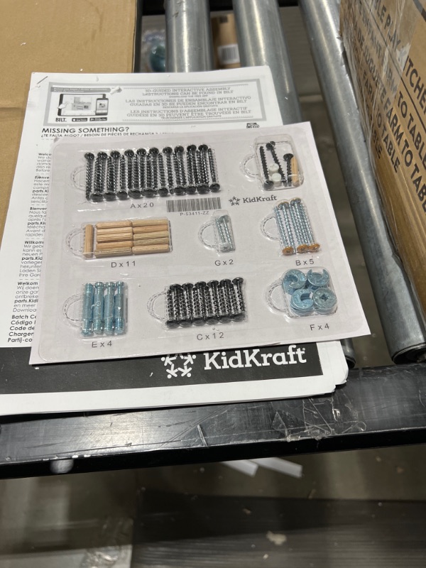 Photo 1 of KidKraft 18 Piece Farm to Table Play Kitchen in Gray and Black
