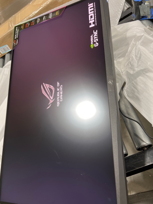 Photo 2 of ASUS ROG Strix 27” 2K HDR Gaming Monitor (XG27AQM) - WQHD (2560 x 1440), Fast IPS, 270Hz, 0.5ms, Extreme Low Motion Blur Sync, G-SYNC Compatible, DisplayHDR 400, Eye Care, DisplayPort, HDMI, USB 3.0
