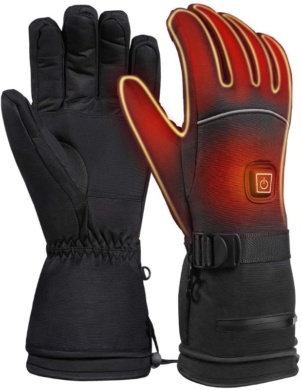 Photo 1 of CLISPEED Winter Heated Gloves 3 Levels Temperature Control Hand Warmers Touch Screen Thermal Gloves for Skiing Cycling Riding Hunting Fishing Size Large