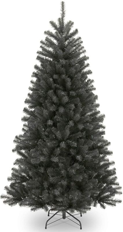 Photo 1 of National Tree Company Artificial Full Christmas Tree, Black, North Valley Spruce, Includes Stand, 6.5 Feet
