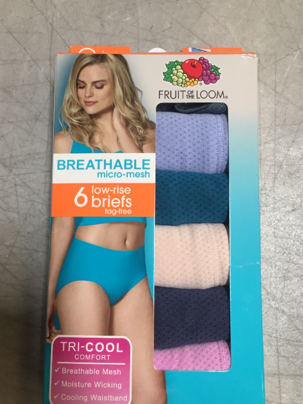 Photo 1 of fruit of the loom breathable micro mesh 6 low rise briefs women's 