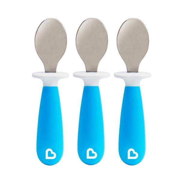 Photo 1 of Munchkin - Raise 3Pk Toddler Spoons, Blue
