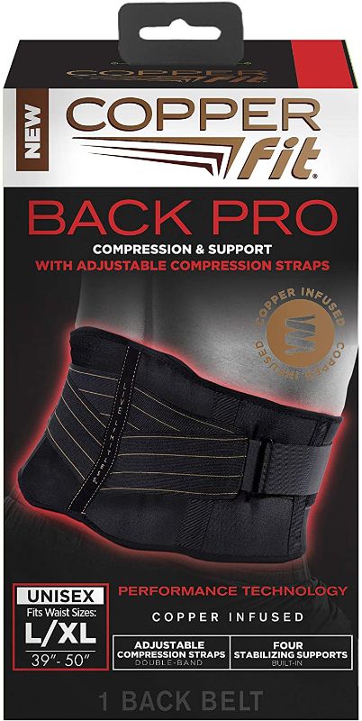 Photo 1 of Copper Fit Pro Back Belt Compression Brace, Large/X-Large 39"-50"
